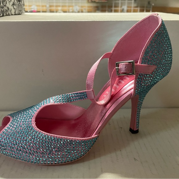 Brand new Ellie light blue rhinestone heels - Picture 3 of 4